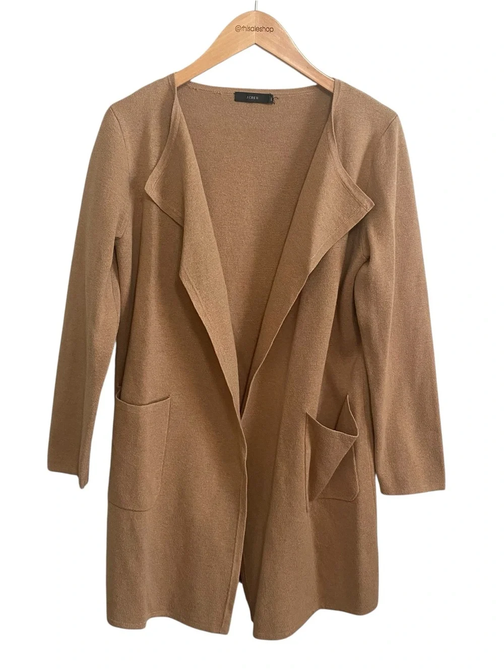 J.Crew Tan Camel Capsule Wardrobe Wool Blend Knit Eloise Sweater Blazer Small